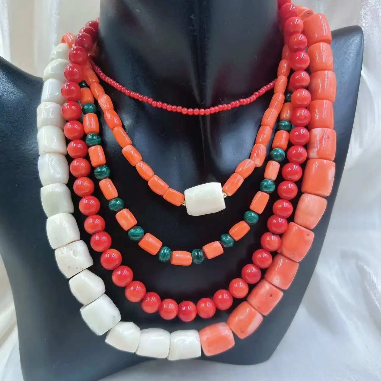 Orange Red Vintage Round Natur - Freshwater Line ulasan dan harga